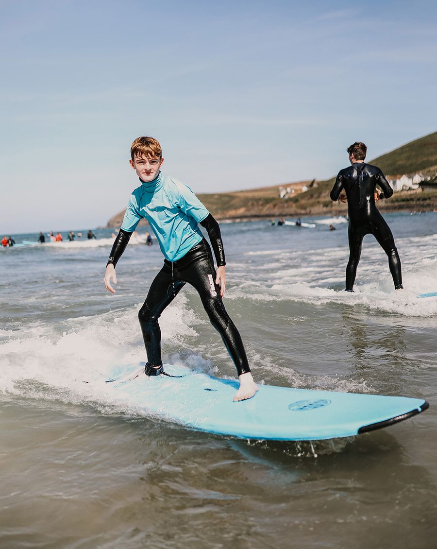 boy surfing
