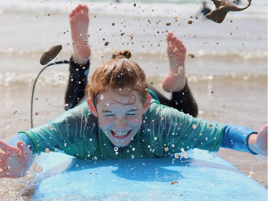 boy on surf board