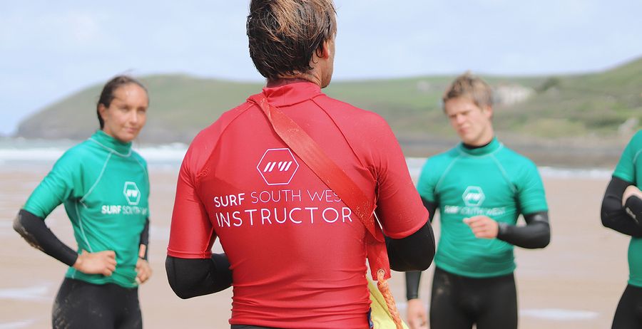 surfers on beach