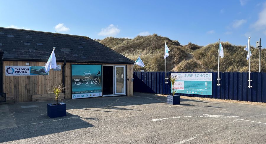 front of surf school