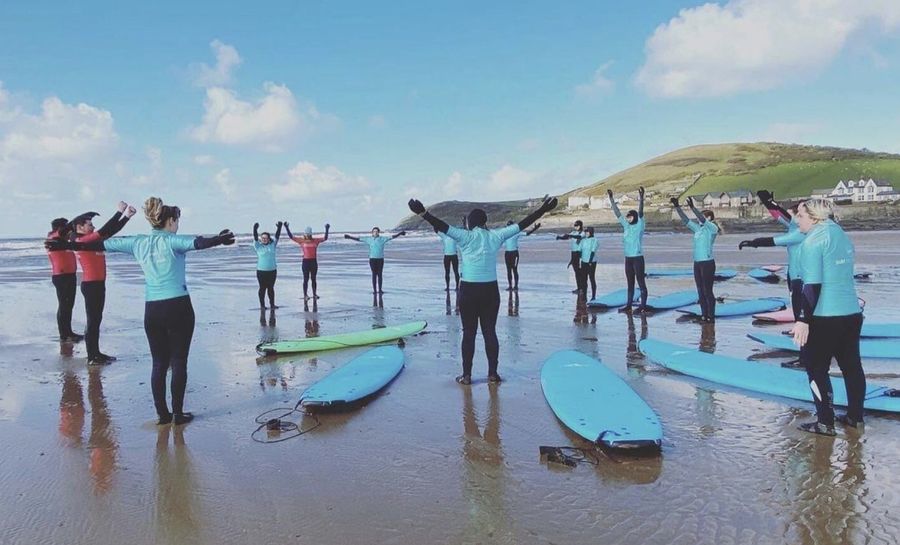 surfers in sea