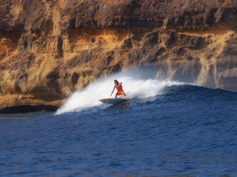 man surfing