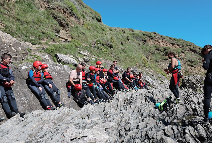 people on cliff