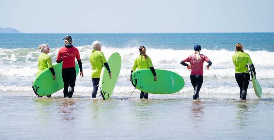 people surfing in the sea