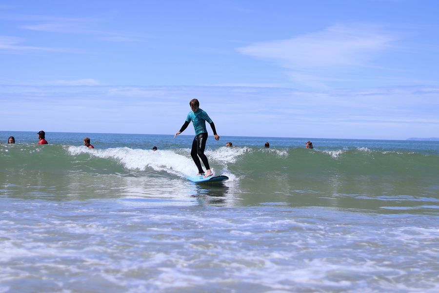 boy surfing