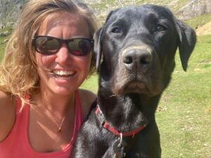 sarah and tango the dog