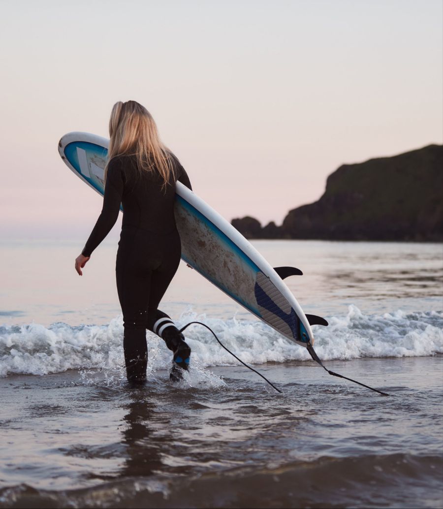 women in wet suit